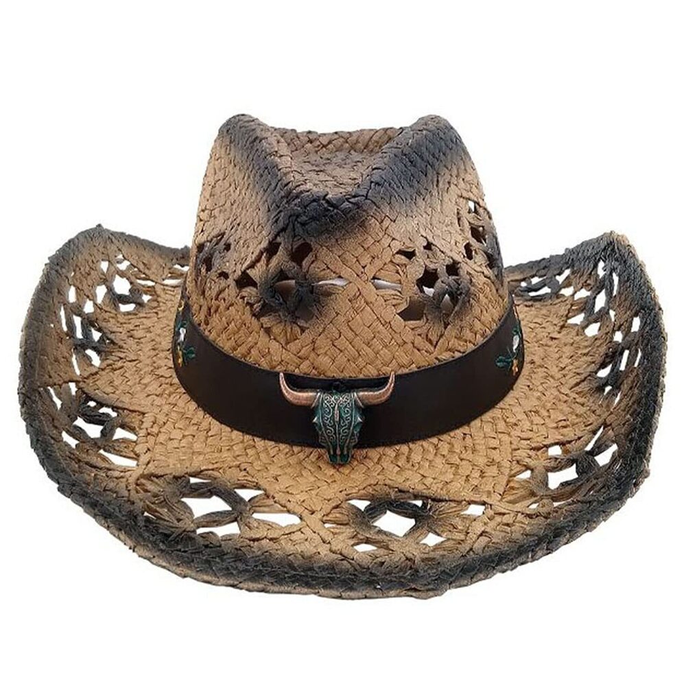 8203 Straw Cowboy Hat Cowgirl Hats Sun Hat Sombreros Vagueros Classic